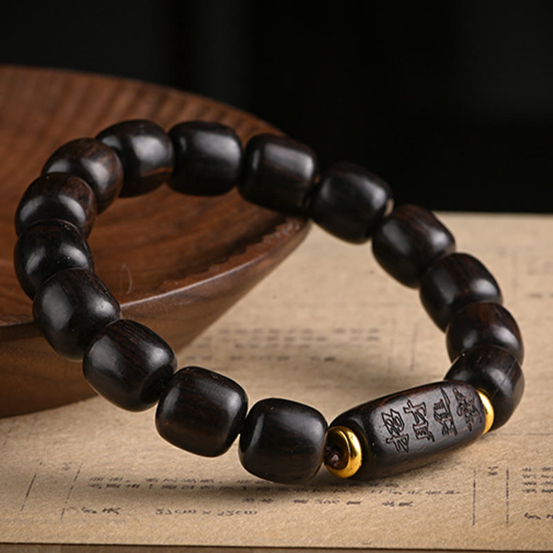 12mm Ebony Wood Lucky Balance Spiritual Bracelet