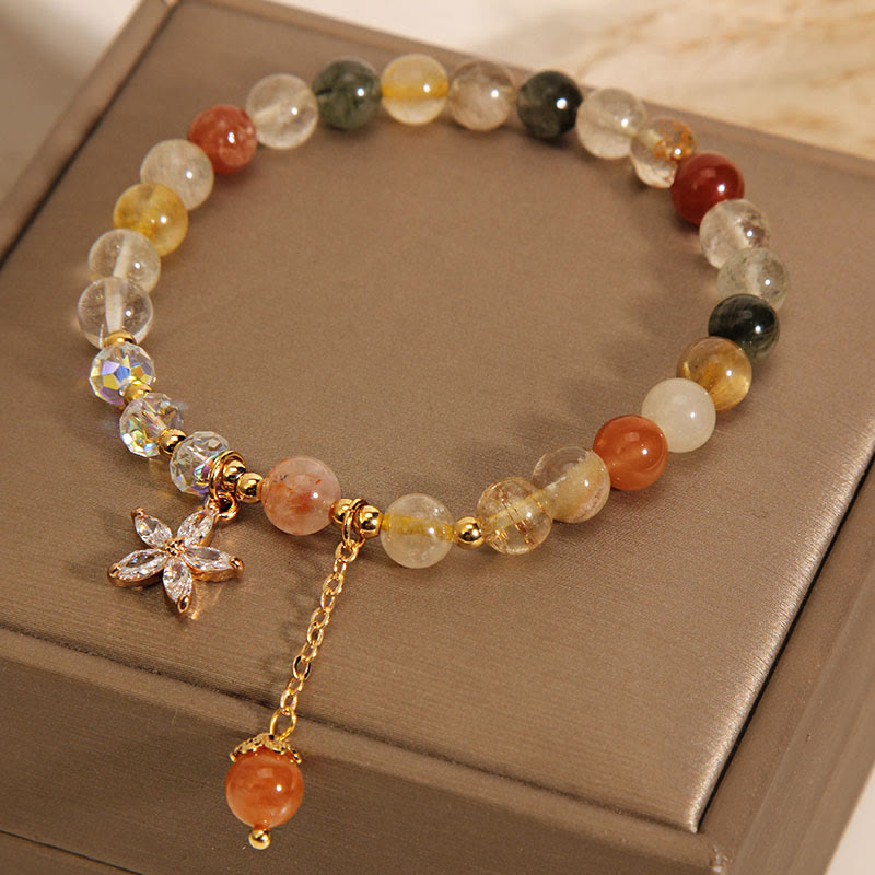 Multicolored Rutilated Quartz Auspiciousness Bracelet