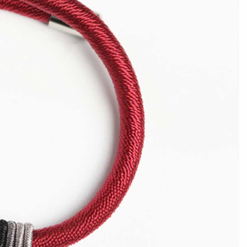 Om Mani Padme Hum Bracelet | 925 Sterling Silver Red String Unisex