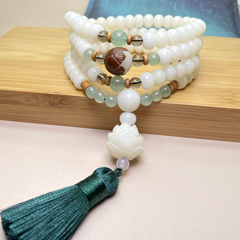 7*9mm Bodhi Seed Mala Bracelet | Protection & Wisdom