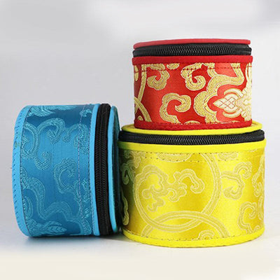 Tibetan Singing Bowl Storage Bag with Zipper Closure 14cm