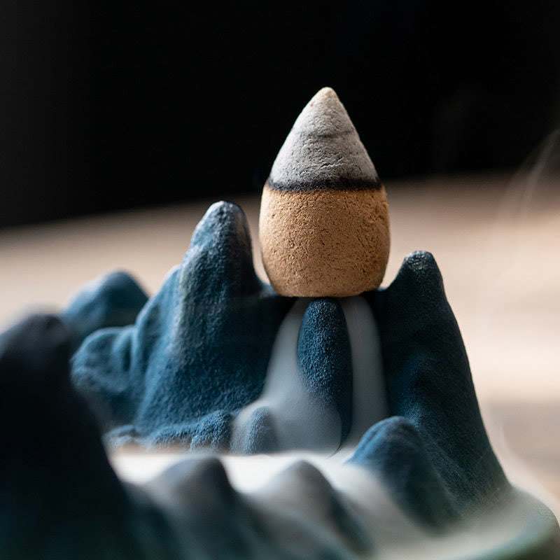 Creative Ceramic Mountain River Backflow Incense Burner