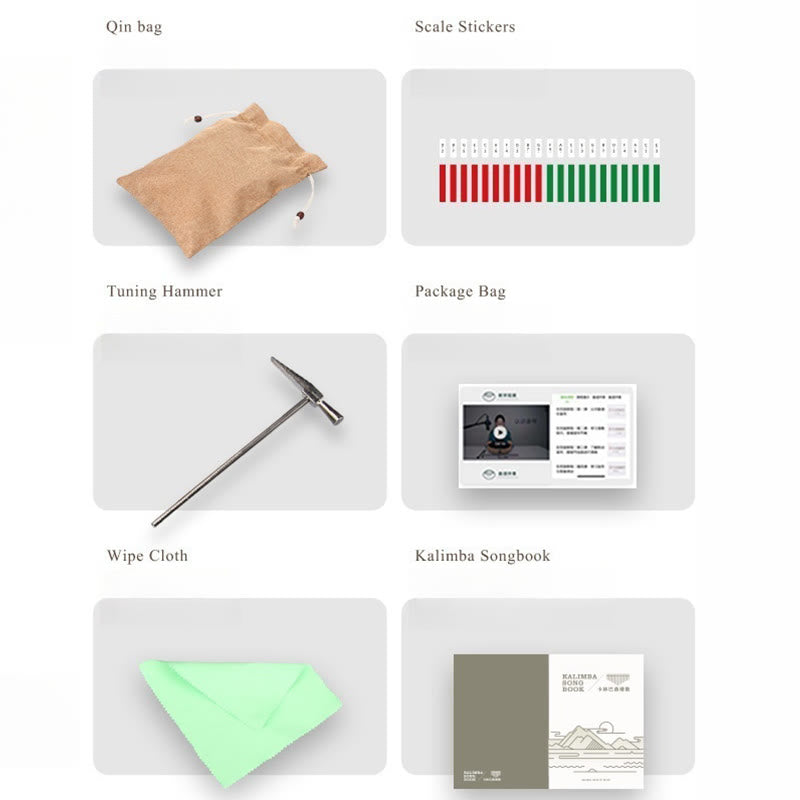 Beech Wood Kalimba 17 Key Thumb Piano Meditation Tool