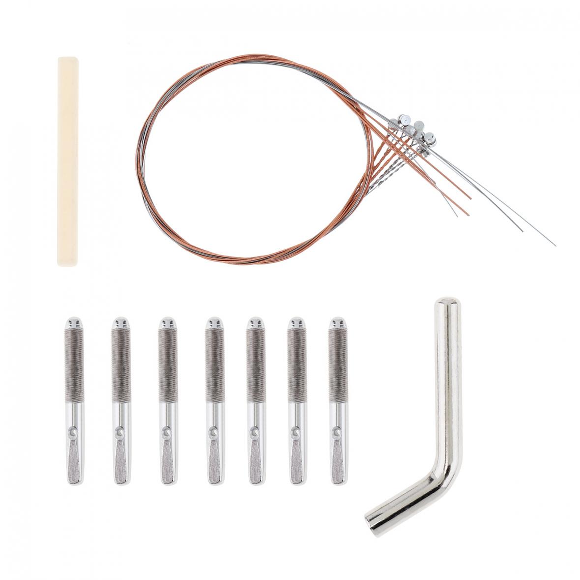 Guitar string replacement kit with bridge pins and string winder tool for Beginner Lyre Harp Kit