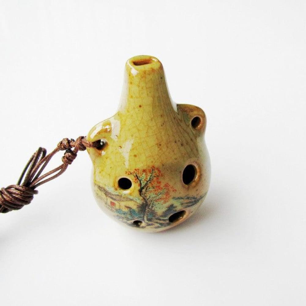 Beginner’s 6-Hole Alto C Ocarina Pendant - Perfect Gift - Landscape Ocarina - On sale