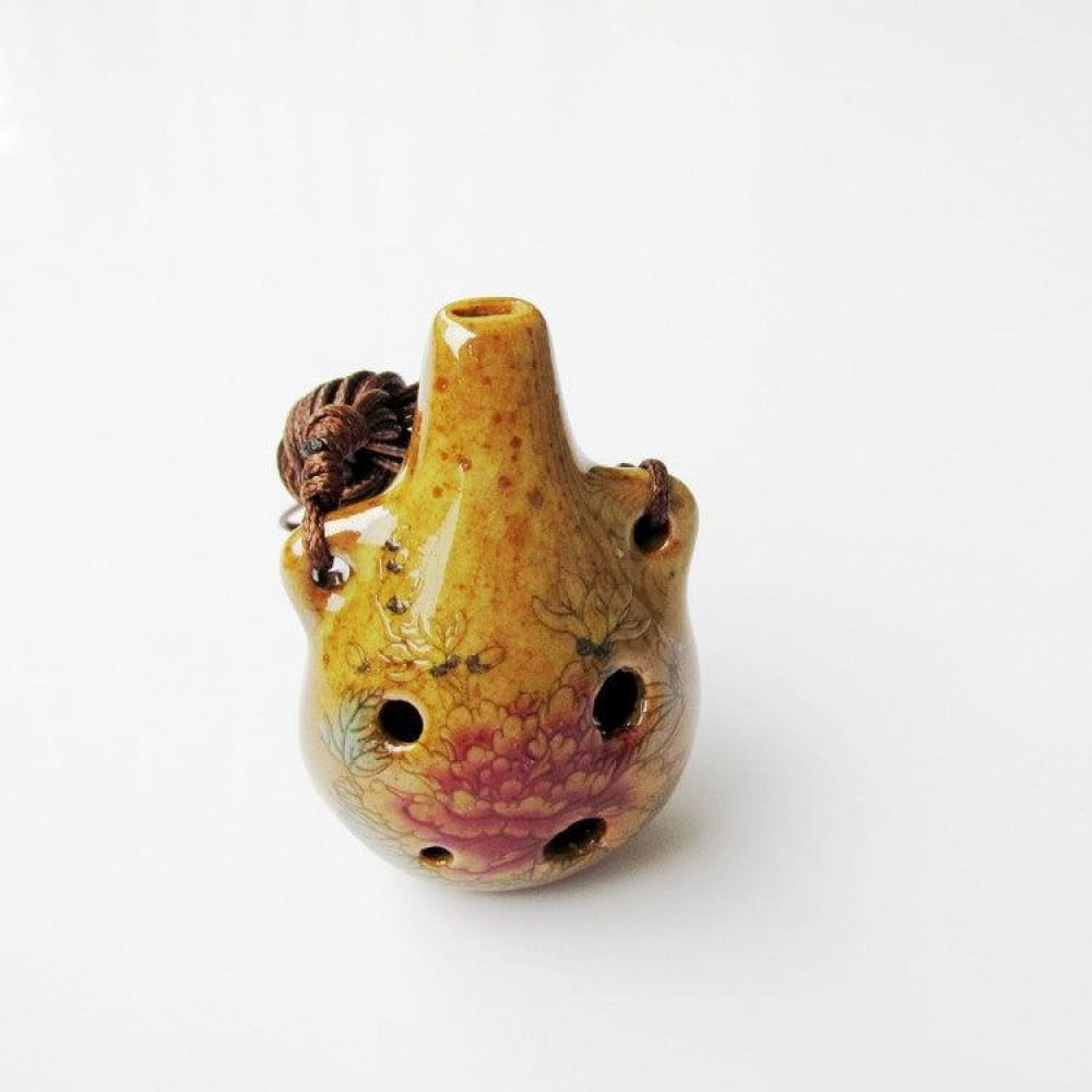 Beginner’s 6-Hole Alto C Ocarina Pendant - Perfect Gift - Retro Peony Ocarina - On sale