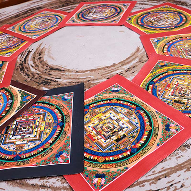 32cm Tibetan Mandala Tapestry | Handmade Spiritual Art