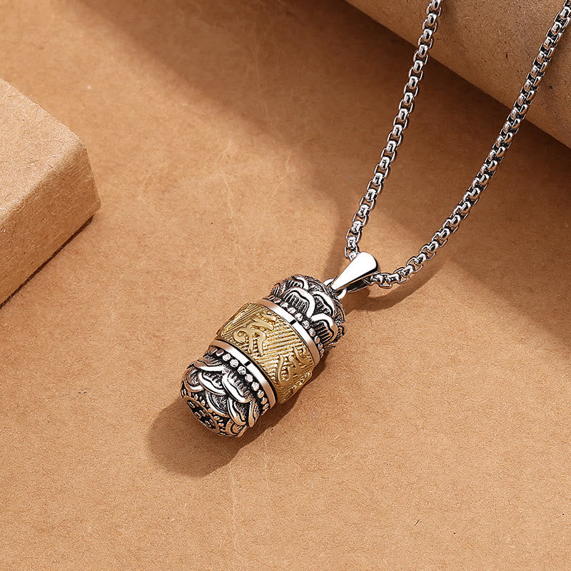 Om Mani Padme Hum Necklace | Leather Cord Spiritual Pendant