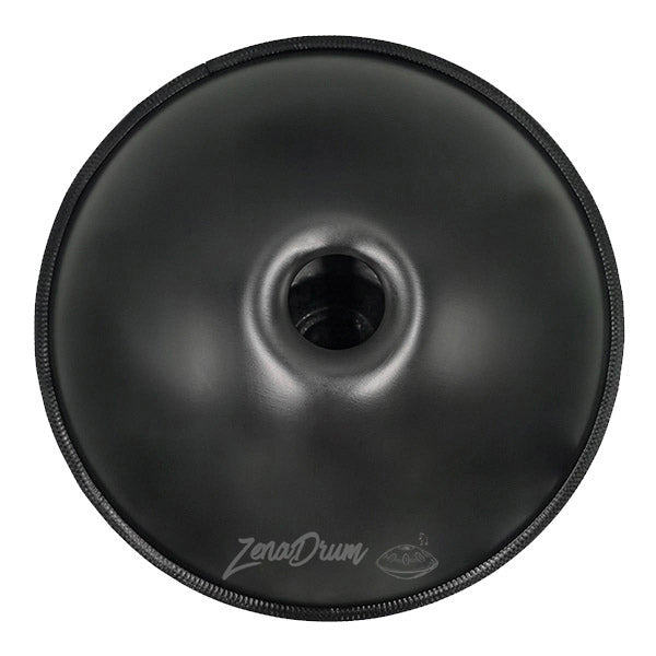 Black Handpan D Minor with central dimple and 9 to 14 notes for sale