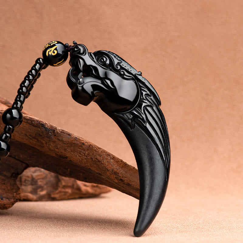 Black Jade Dragon Necklace for Protection & Calm Energy