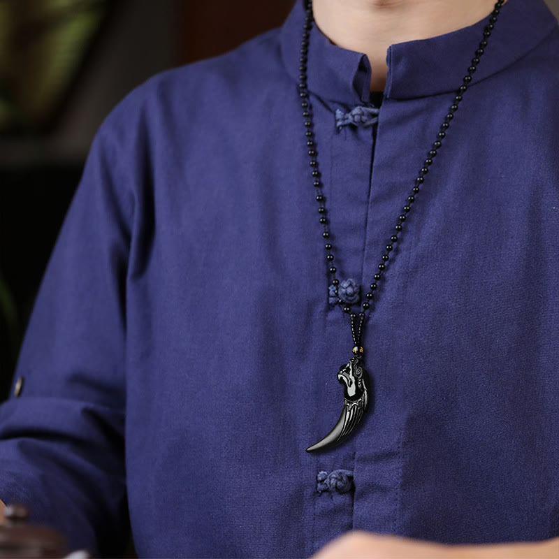 Black Jade Dragon Necklace for Protection & Calm Energy