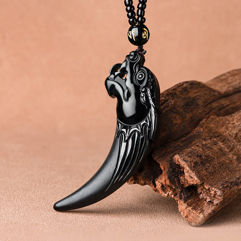 Black Jade Dragon Necklace for Protection & Calm Energy