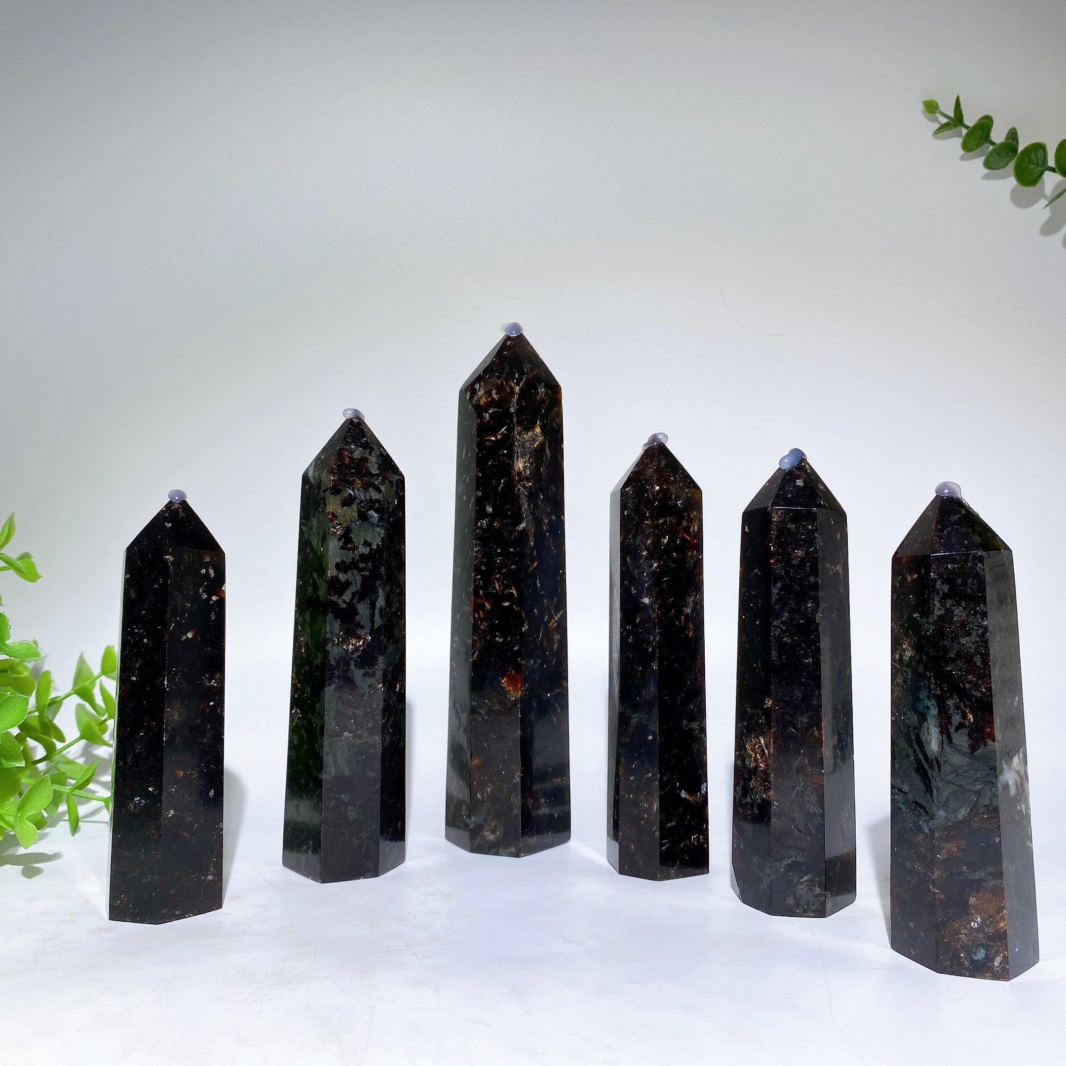 Black Mica Biotite Crystal Tower 10-18cm Spiritual Healing