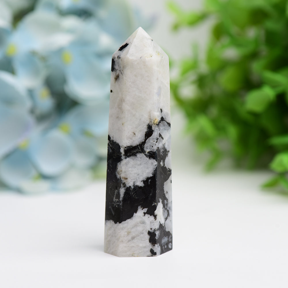 Black Moon Stone Crystal Point 2.5-4.5 Inch Healing