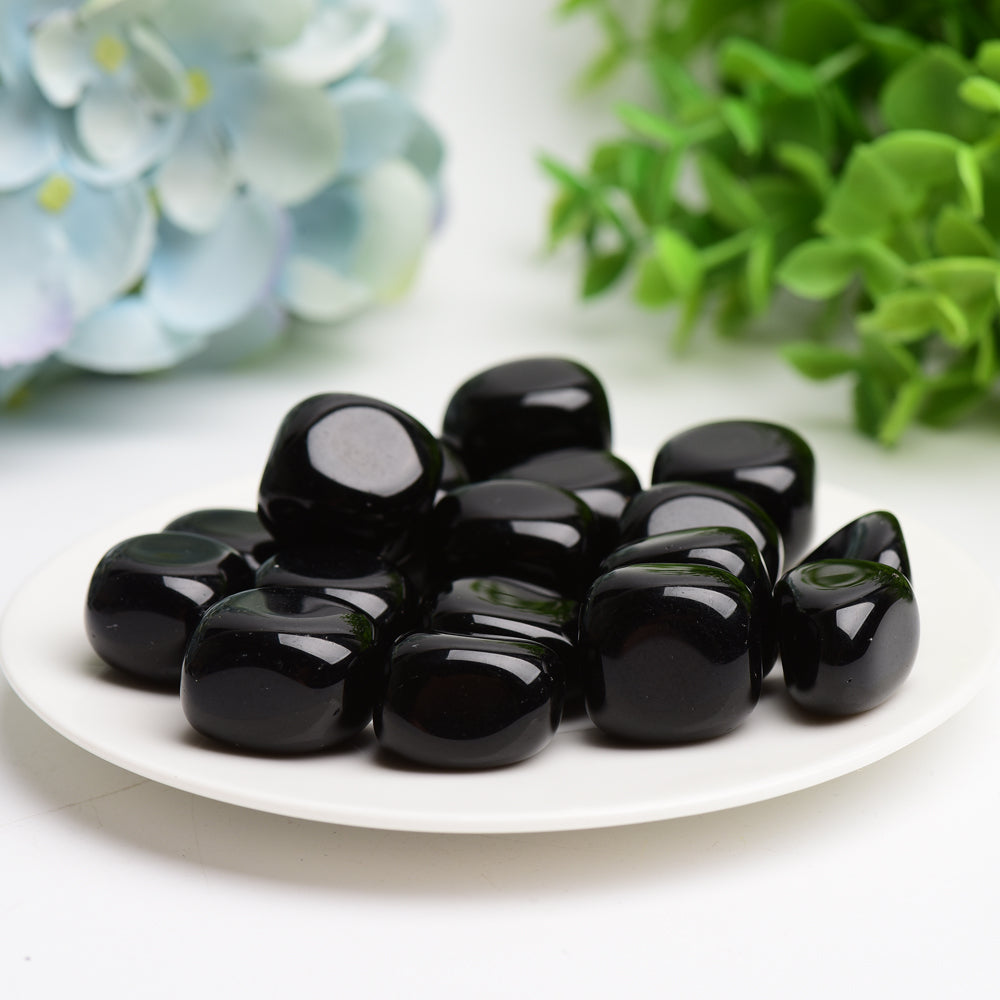 Black Obsidian 2cm Tumbled Crystal for Healing Energy