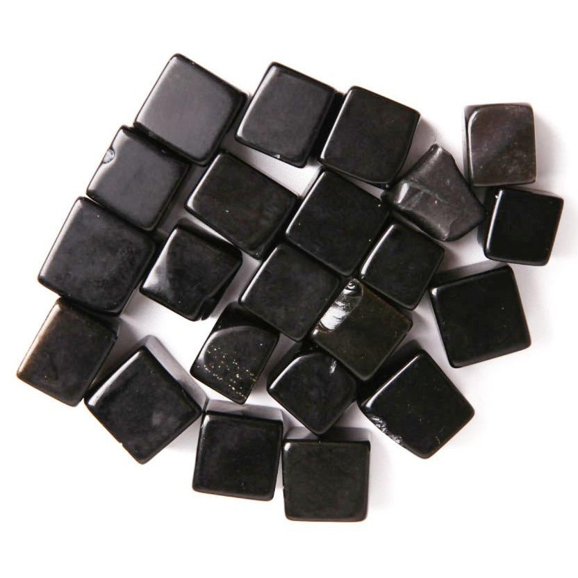 Black Obsidian Crystal Cube for Grounding & Focus 100g