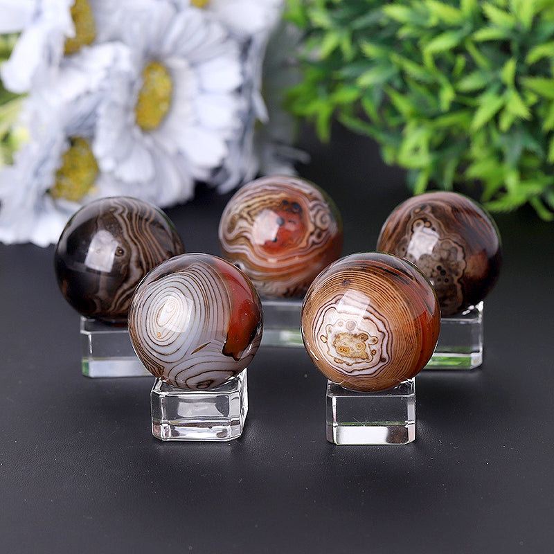 Black Sardonyx Sphere 1.0-1.5 inch Polished Crystal Orb