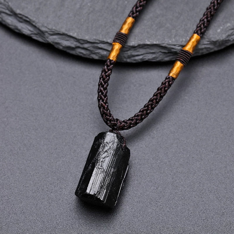 Black Tourmaline Spiritual Necklace with Positive Energy Pendant