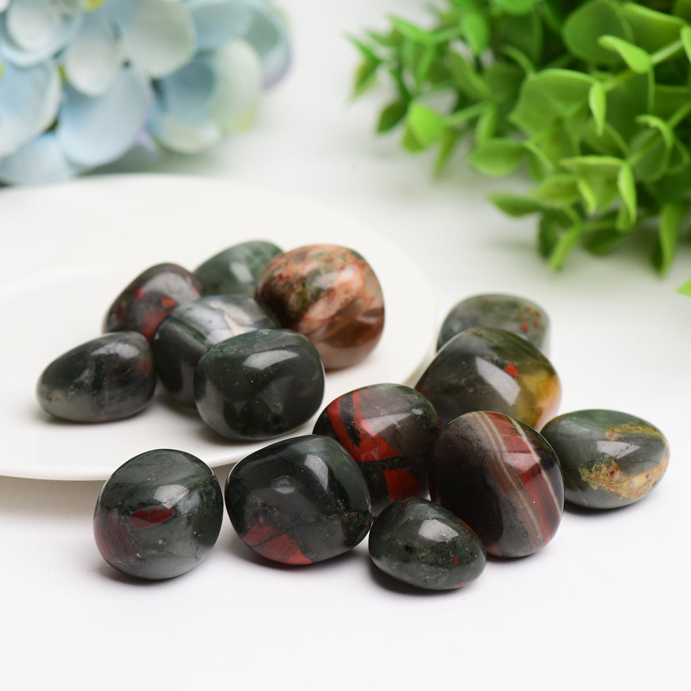 Blood Stone Tumbled Crystal 2cm Healing Stones