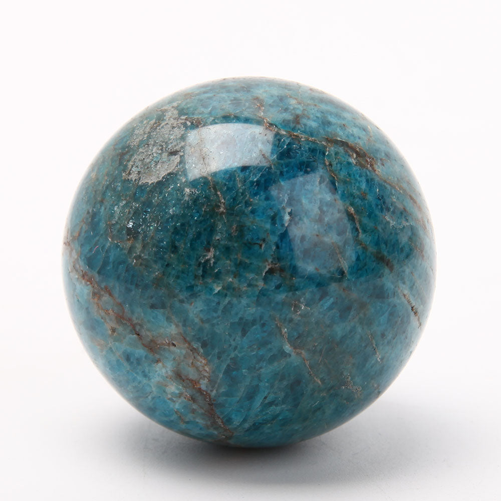 Blue Apatite 2.2-Inch Polished Crystal Sphere