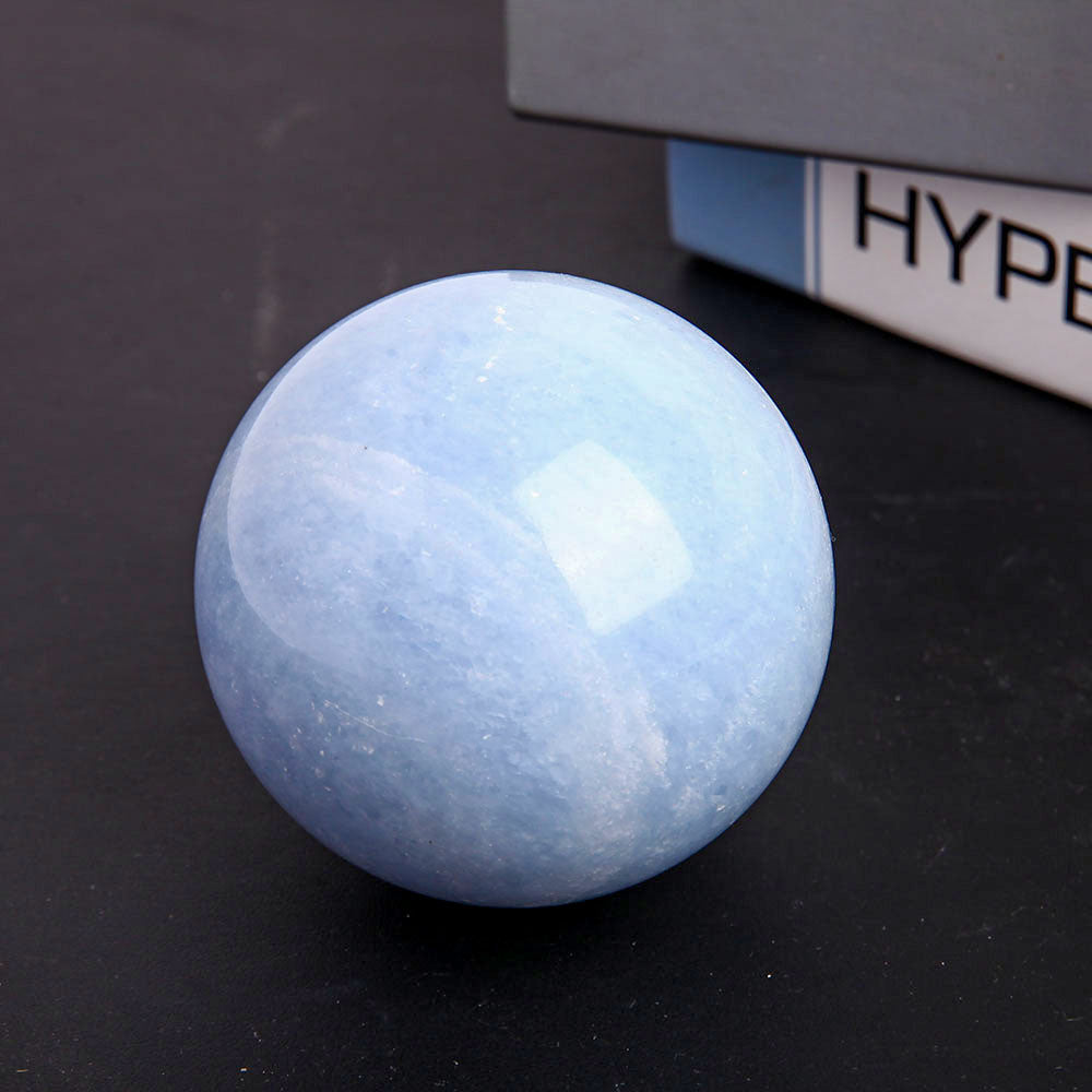 Blue Calcite Crystal Sphere 75-85mm Healing Orb