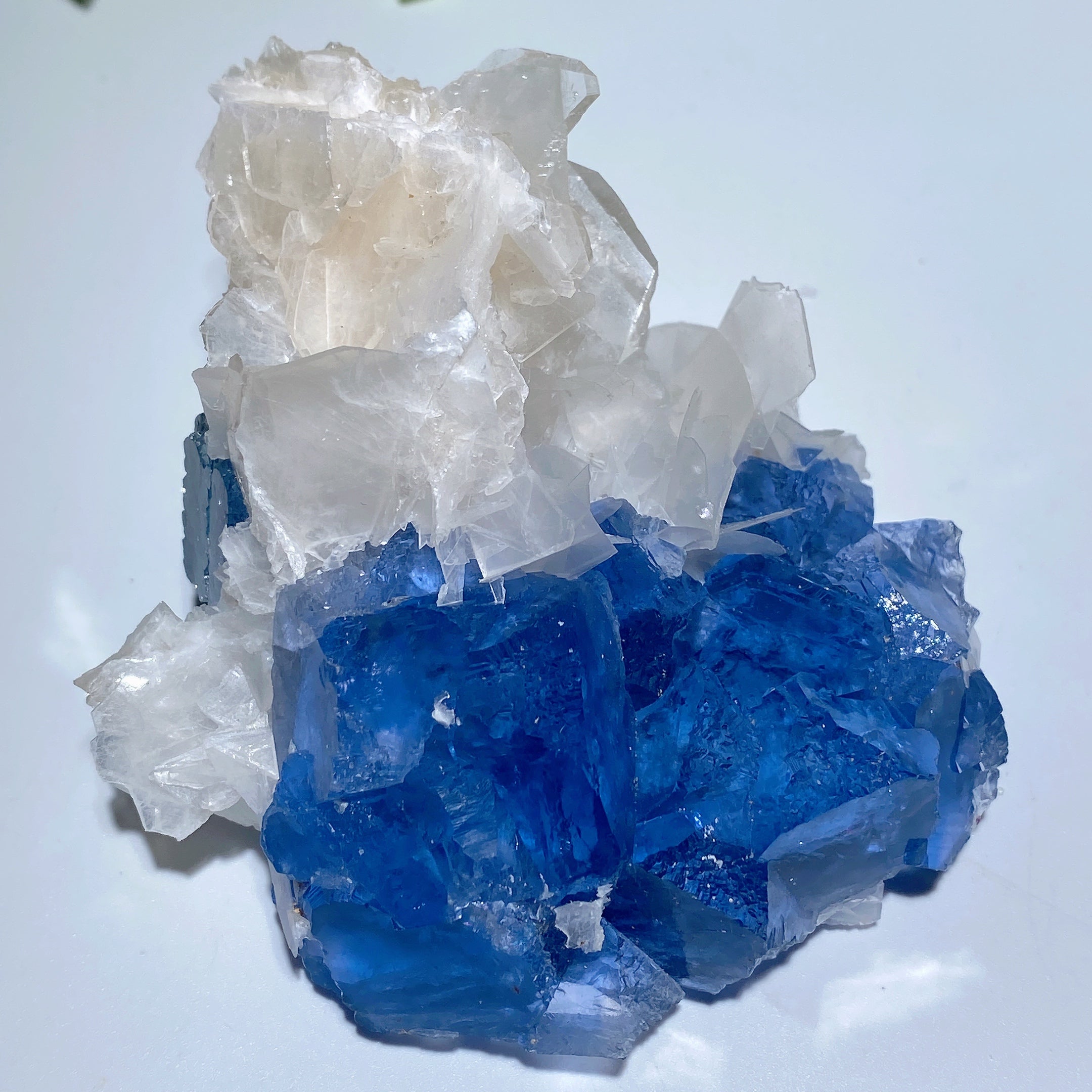 Blue Fluorite & Calcite Crystal Specimens 3.2-5.2in Healing Display