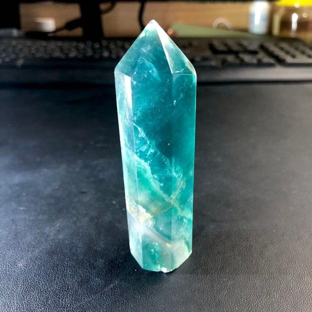 Blue Fluorite Crystal Tower for Mental Clarity