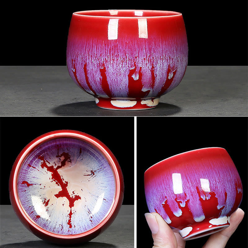 Blue Jianzhan Ceramic Teacup 160ml Zen Decor