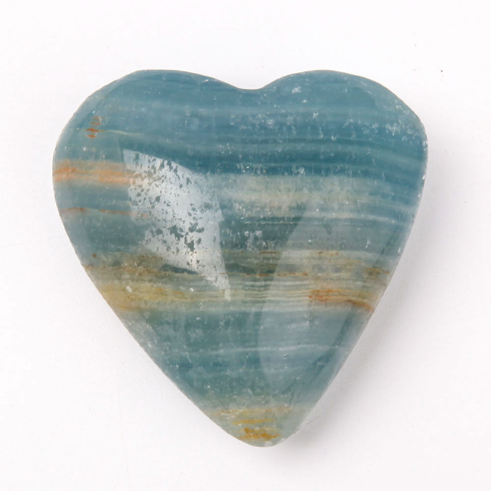 Blue Onyx Heart Shape Crystal Carving 2 Inch