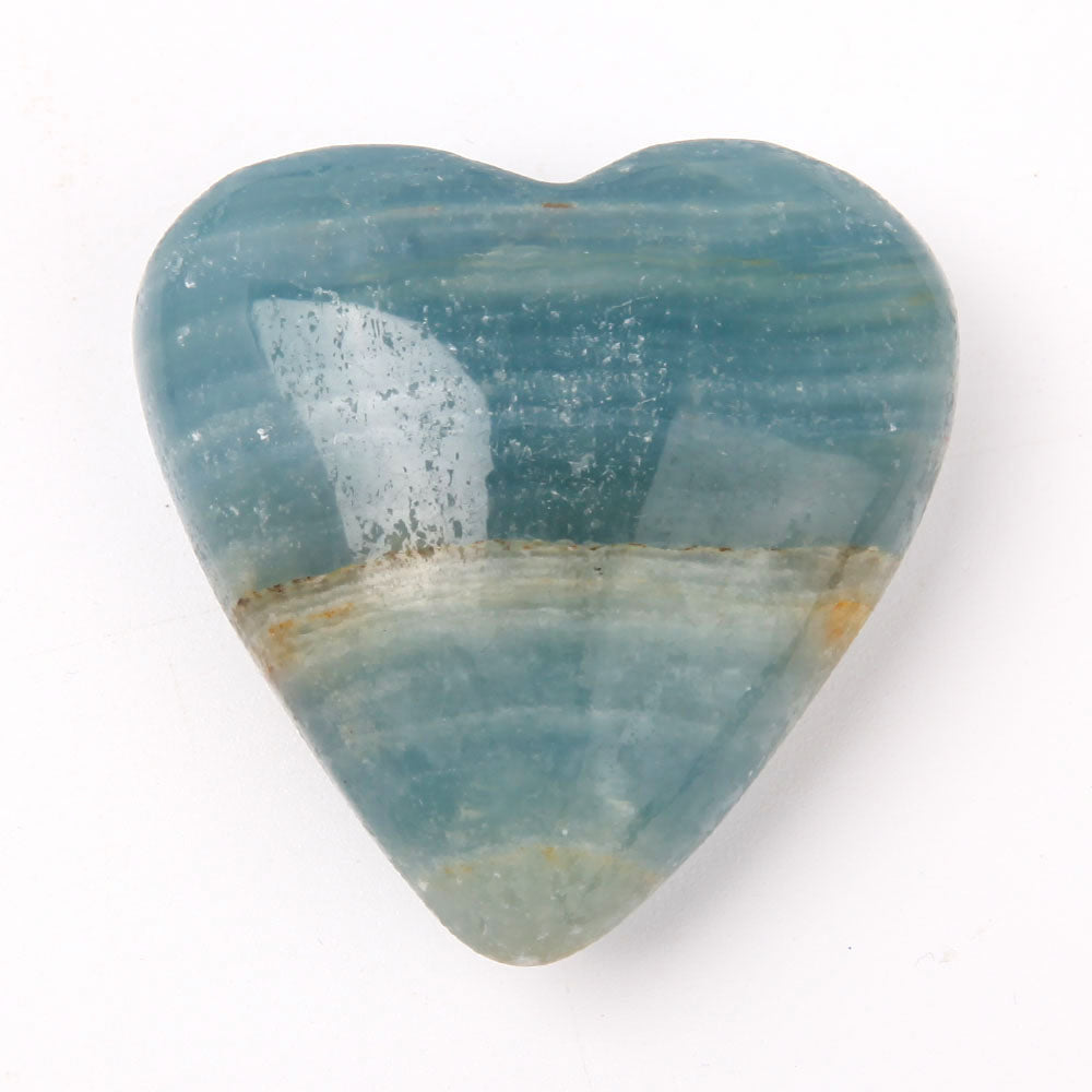 Blue Onyx Heart Shape Crystal Carving 2 Inch