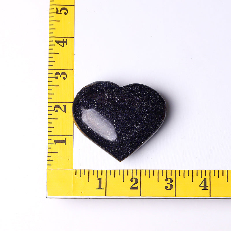 Blue Sandstone 2.5-3 Inch Heart Crystal Carving