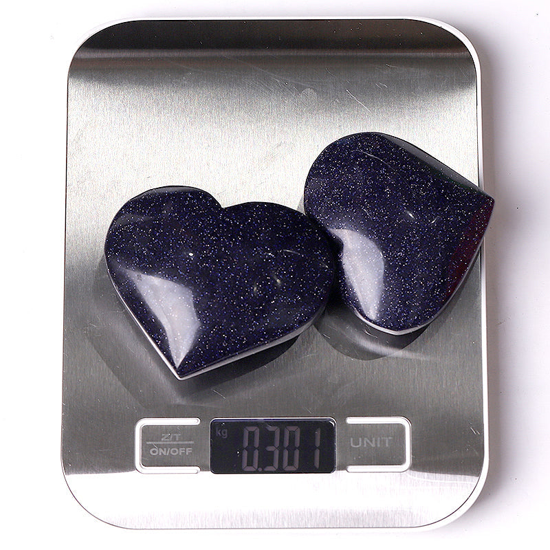 Blue Sandstone 2.5-3 Inch Heart Crystal Carving
