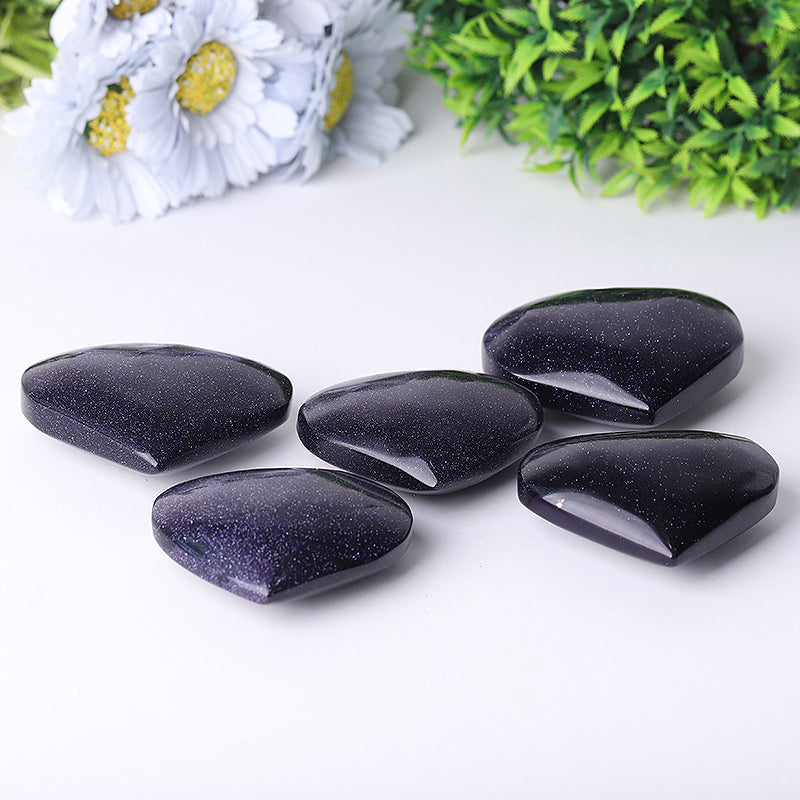 Blue Sandstone 2.5-3 Inch Heart Crystal Carving