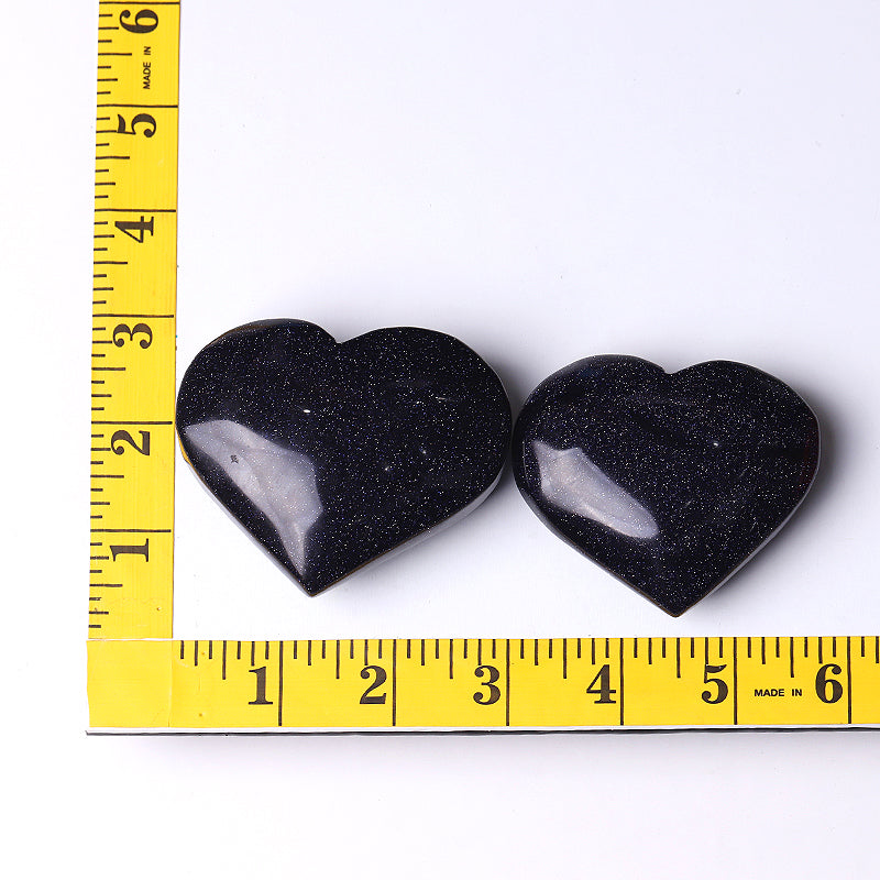 Blue Sandstone 2.5-3 Inch Heart Crystal Carving