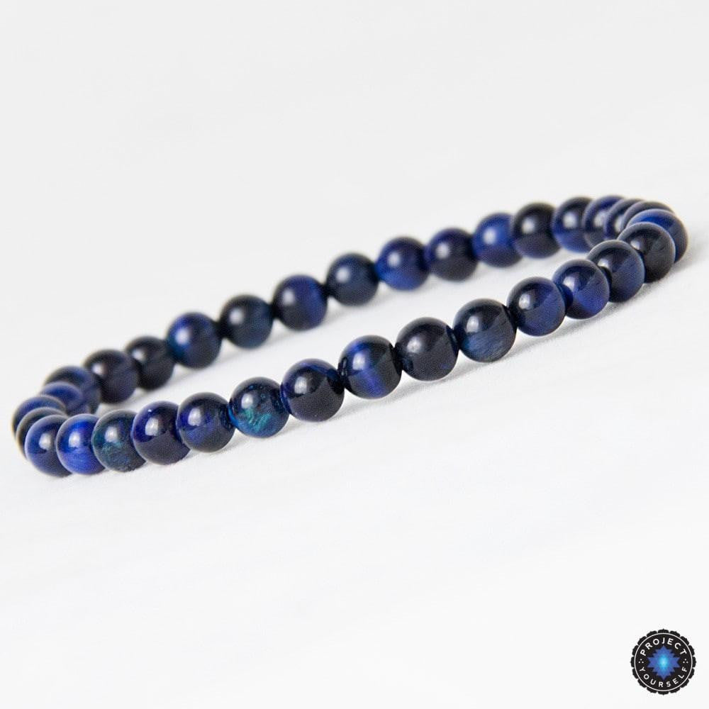 Blue Tiger Eye Bracelet for Intuition & Protection