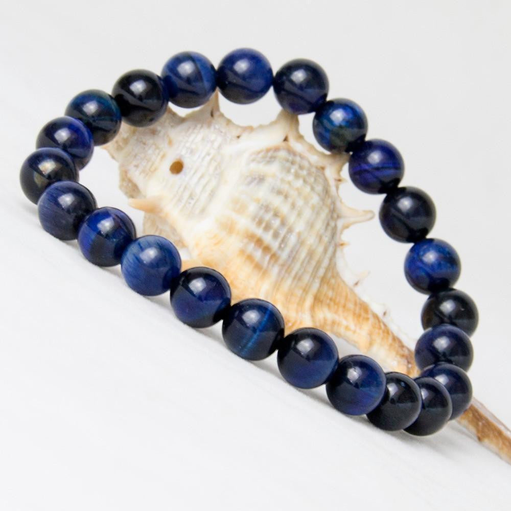 Blue Tiger Eye Bracelet for Intuition & Protection