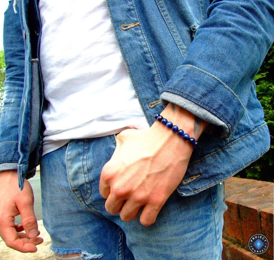 Blue Tiger Eye Bracelet - Intuition and Protection