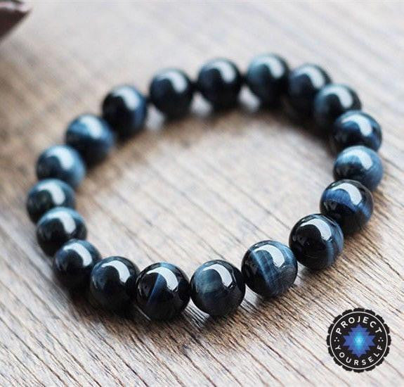 Blue Tiger Eye Bracelet for Intuition & Protection