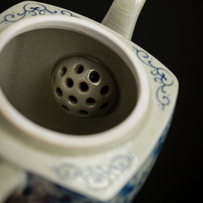 Blue and White Porcelain Gongfu Tea Set Zen Decor