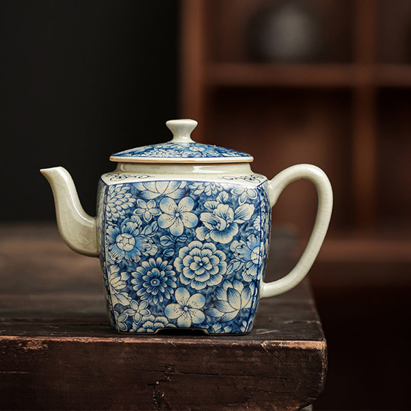 Blue and White Porcelain Gongfu Tea Set Zen Decor