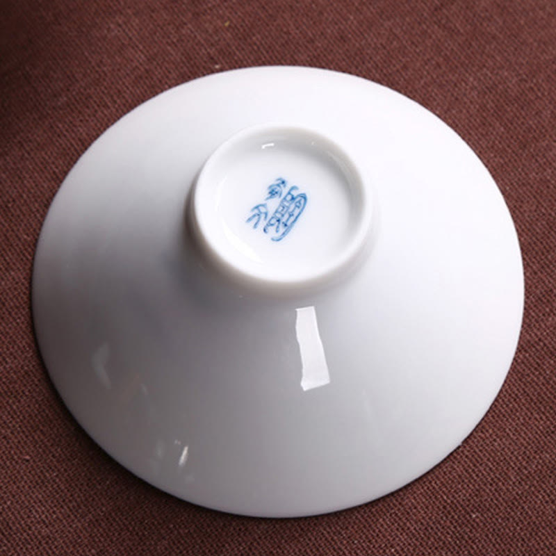 Blue and White Porcelain Koi Fish Ceramic Tea Cup 60ml