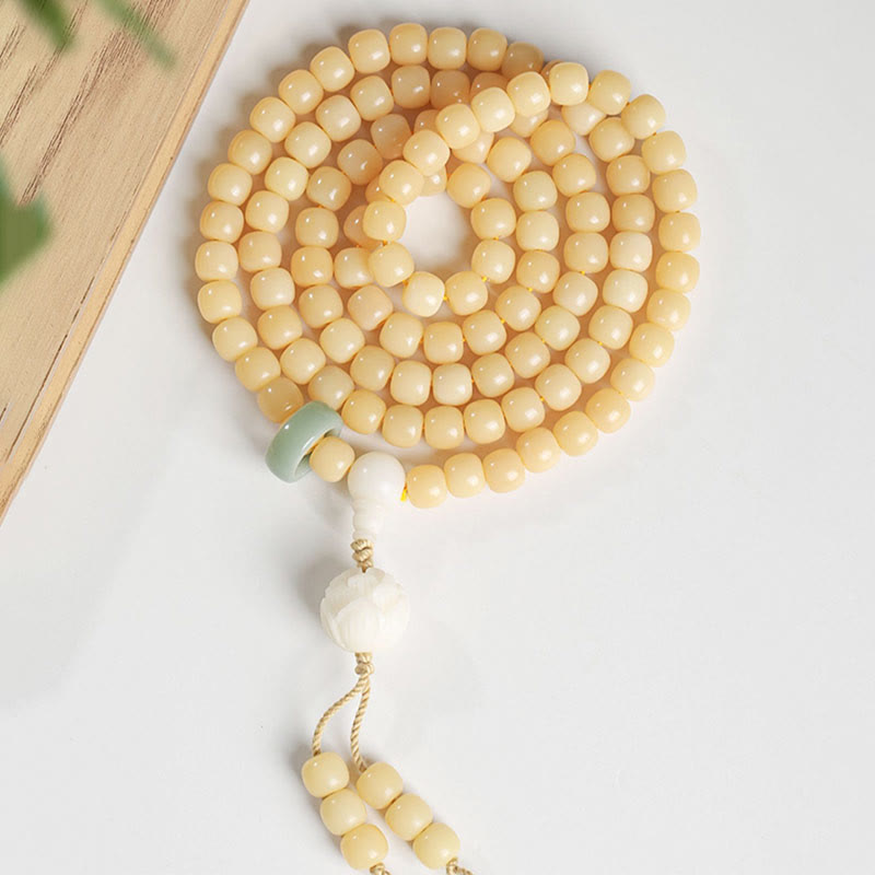 Bodhi Seed Dzi Bead Bracelet for Peace & Harmony 9mm