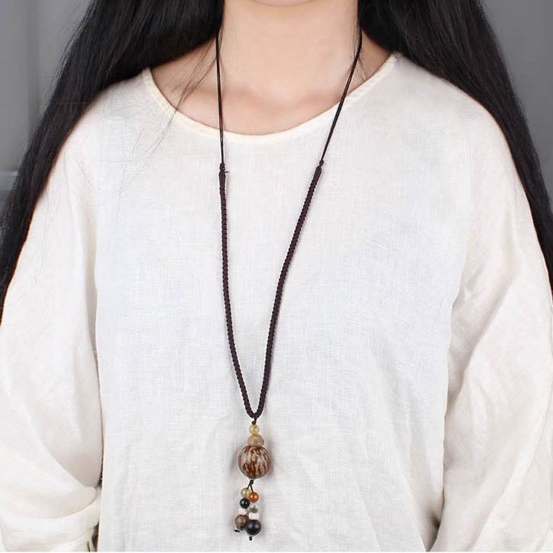 Bodhi Seed Lotus Wisdom Necklace for Harmony & Enlightenment