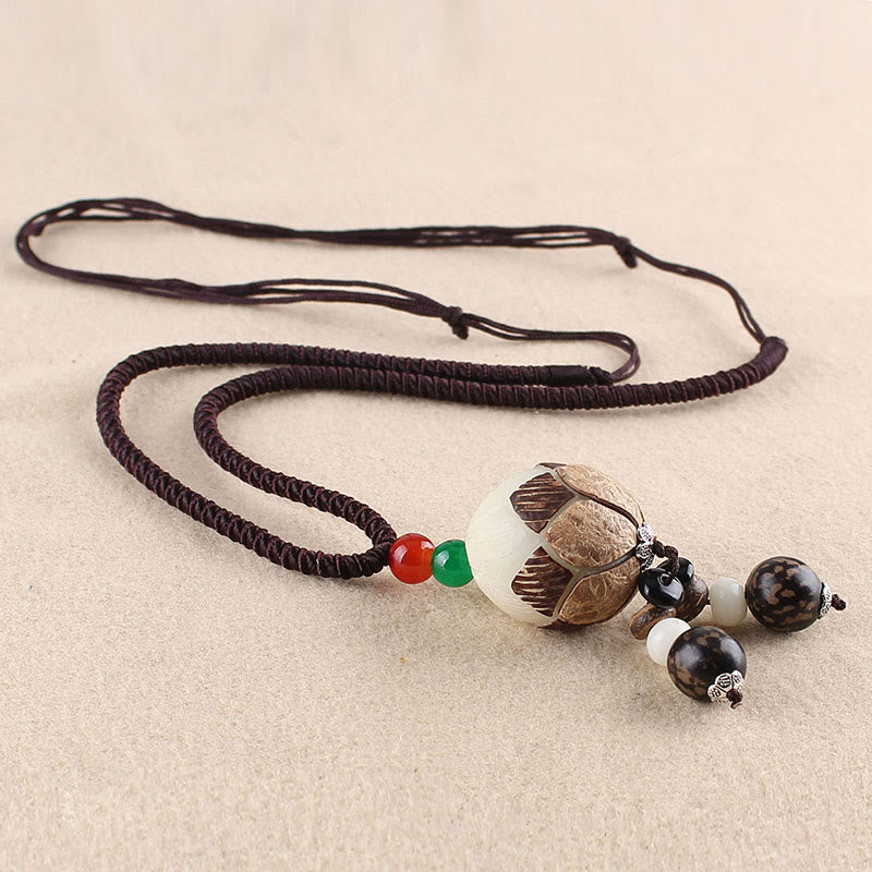 Bodhi Seed Lotus Wisdom Necklace for Harmony & Enlightenment