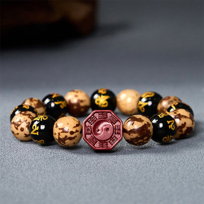 Bodhi Seed Om Mani Padme Hum Cinnabar Calm Bracelet