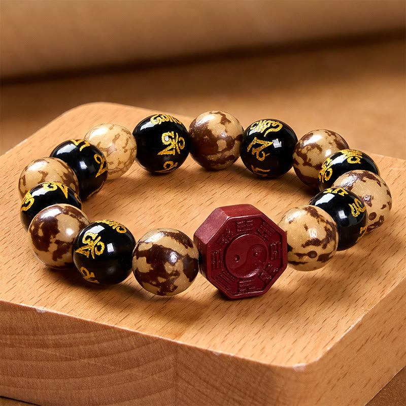 Bodhi Seed Om Mani Padme Hum Cinnabar Calm Bracelet