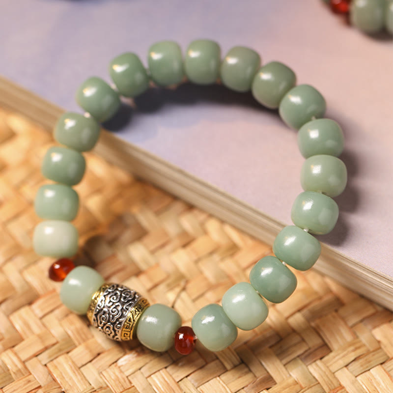 Bodhi Seed Peace Bracelet with Fu Character Beads