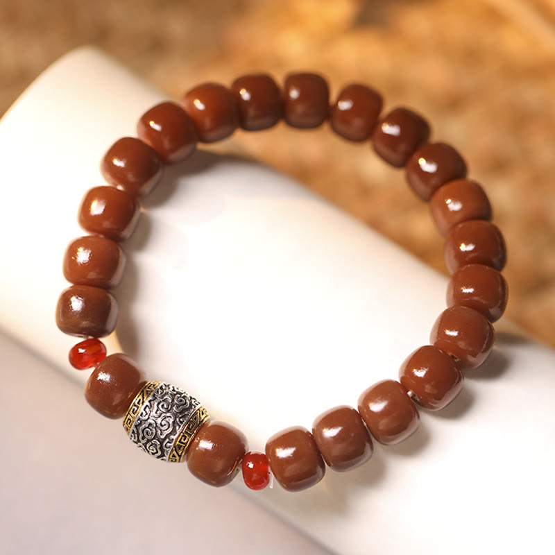 Bodhi Seed Peace Bracelet with Fu Character Beads