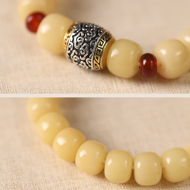 Bodhi Seed Peace Bracelet with Fu Character Beads
