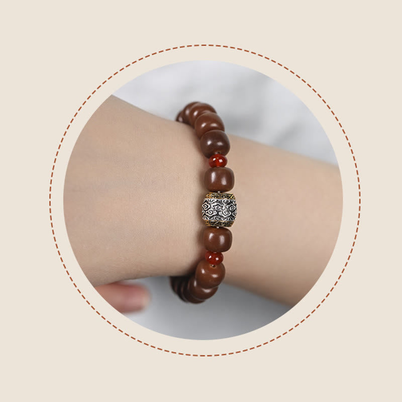 Bodhi Seed Peace Bracelet with Fu Character Beads